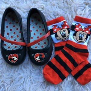 Girls Mickey Mouse Crocs.